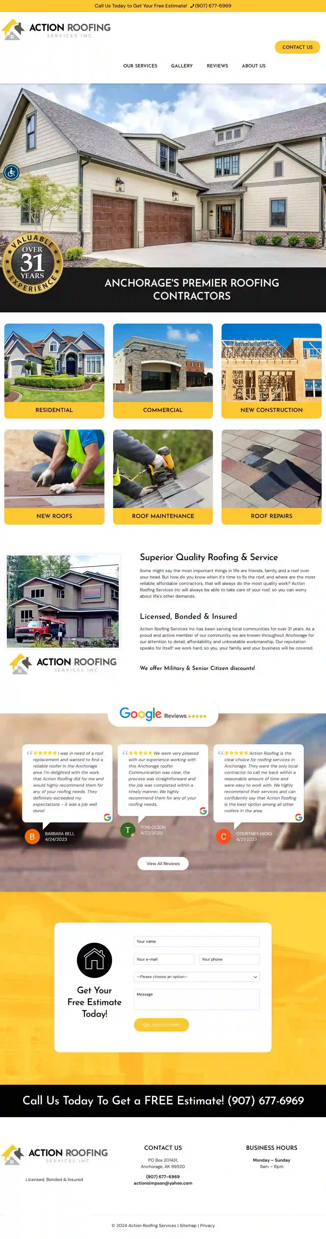 Action Roofing Services Inc