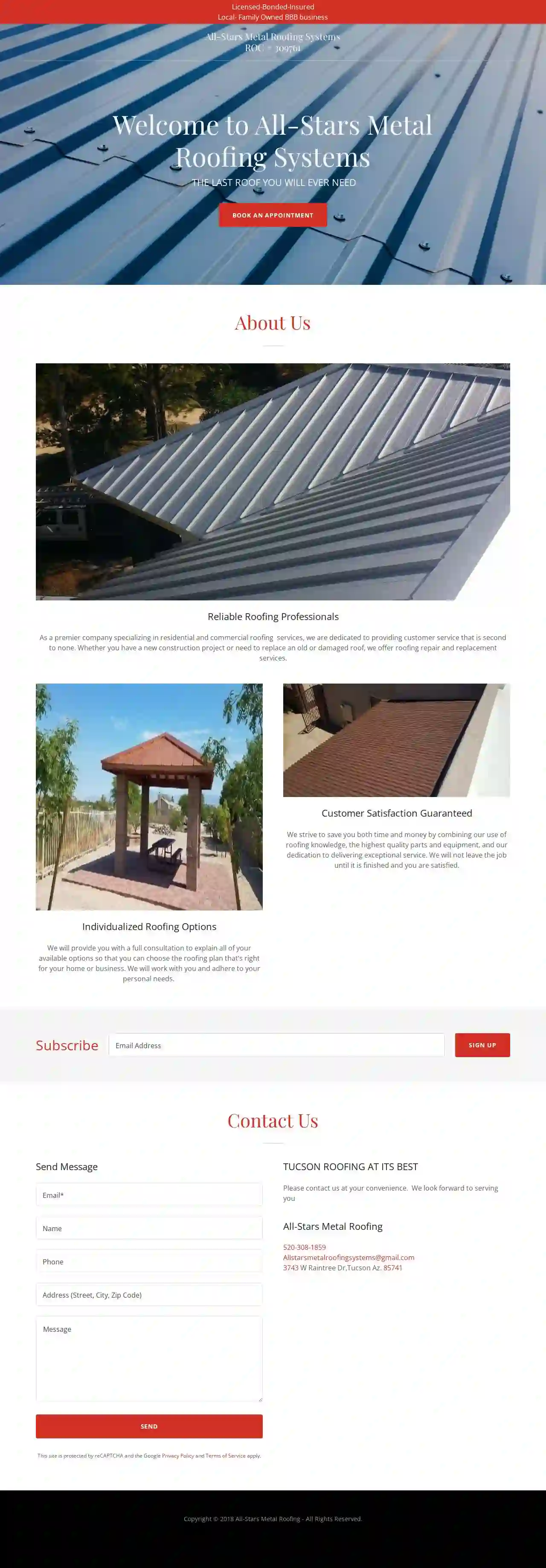 All Star's Metal Roofing Systems