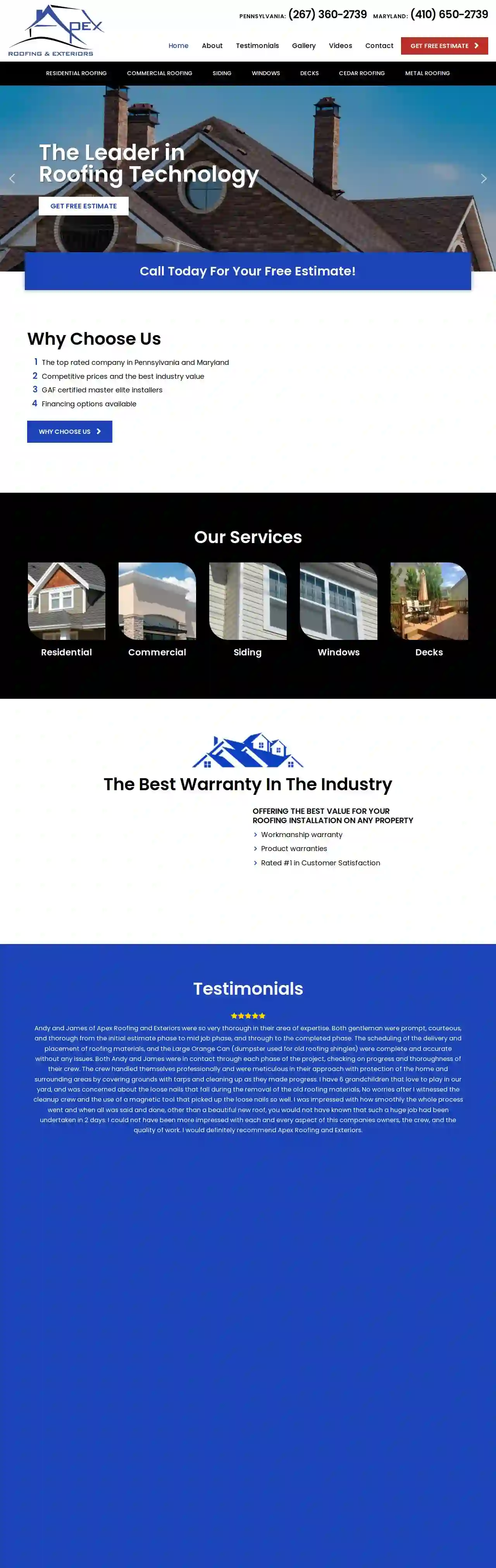 Apex Roofing and Exteriors