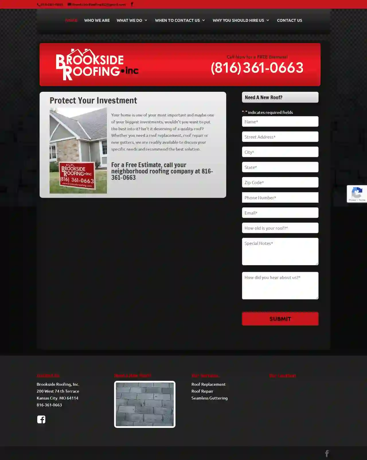 Brookside Roofing, Inc.