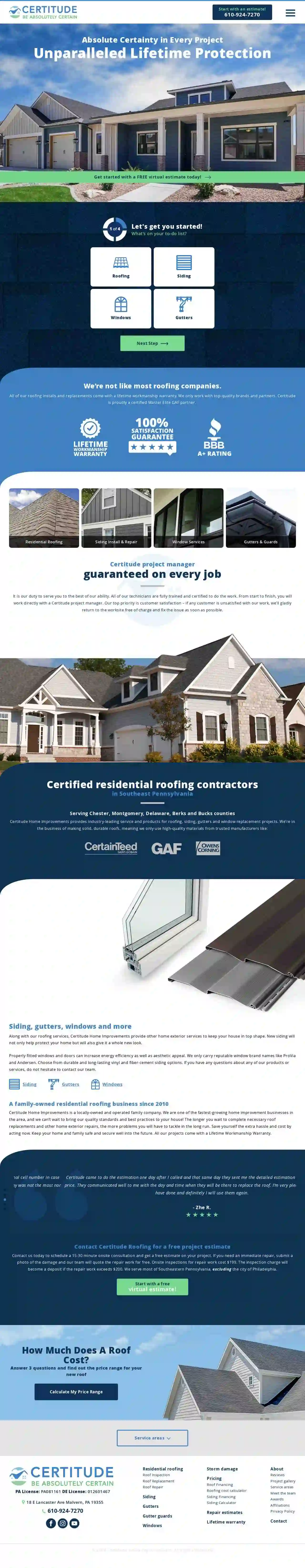 Certitude Roofing and Siding