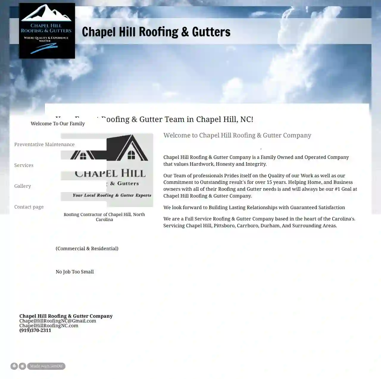 Chapel Hill Roofing & Gutter Company. Hillsborough | Durham