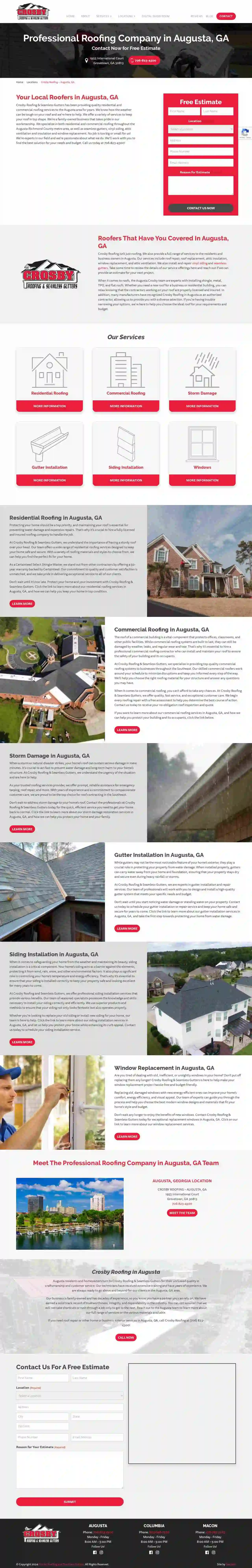 Crosby Roofing & Seamless Gutters | Roofing Company In Augusta, GA