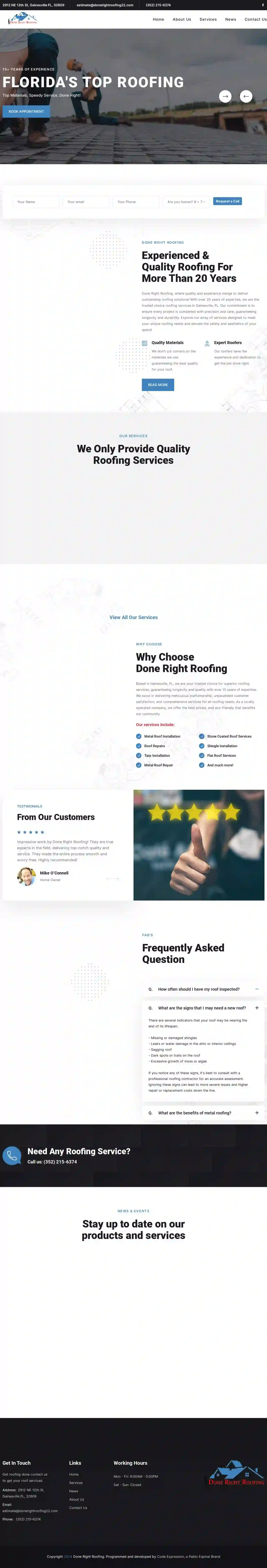 Done Right Roofing, roofing company