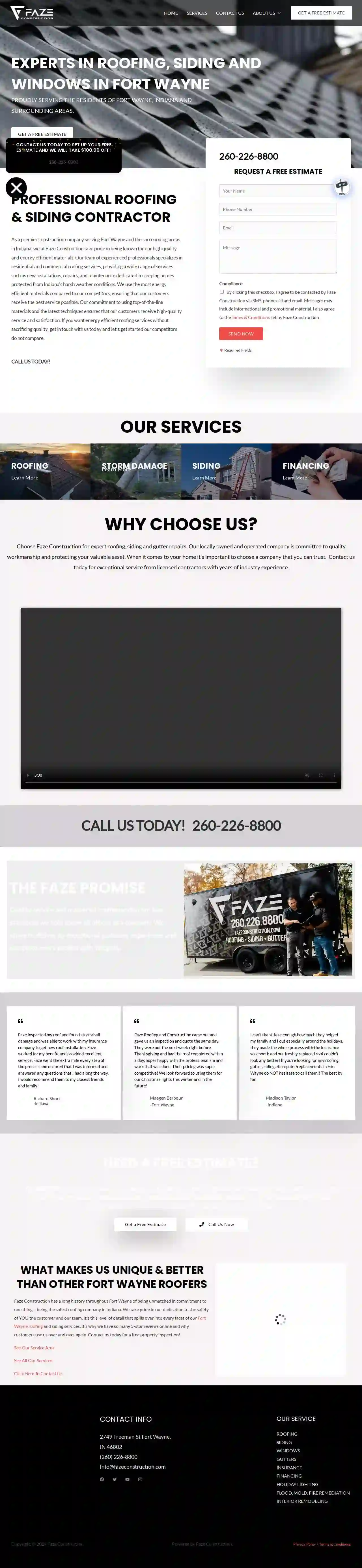 Faze Construction Roofing & Siding