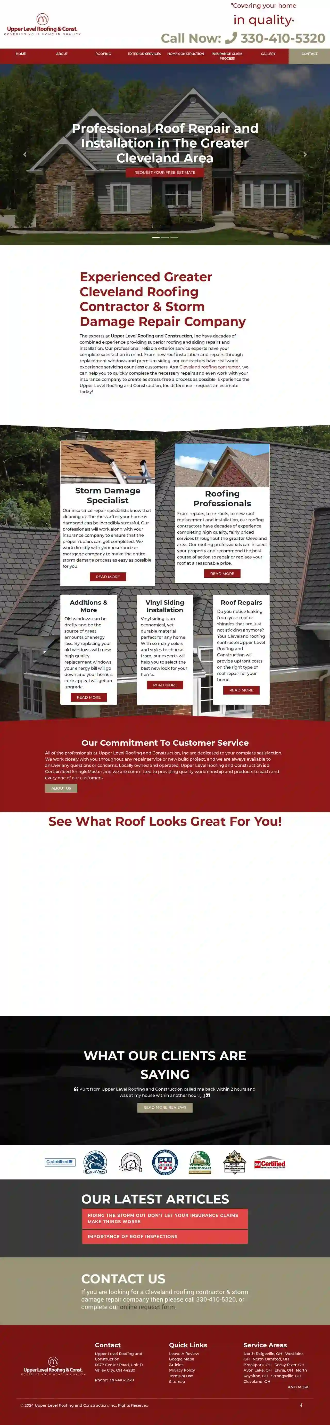 Upper Level Roofing and Construction