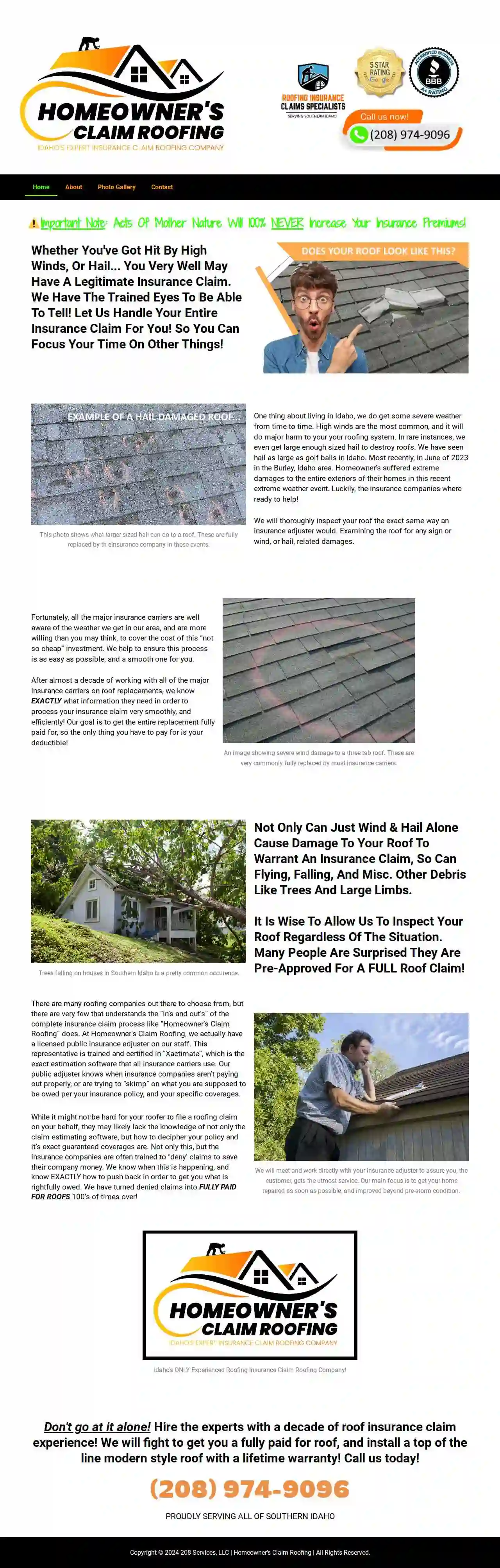 Homeowners Claim Roofing