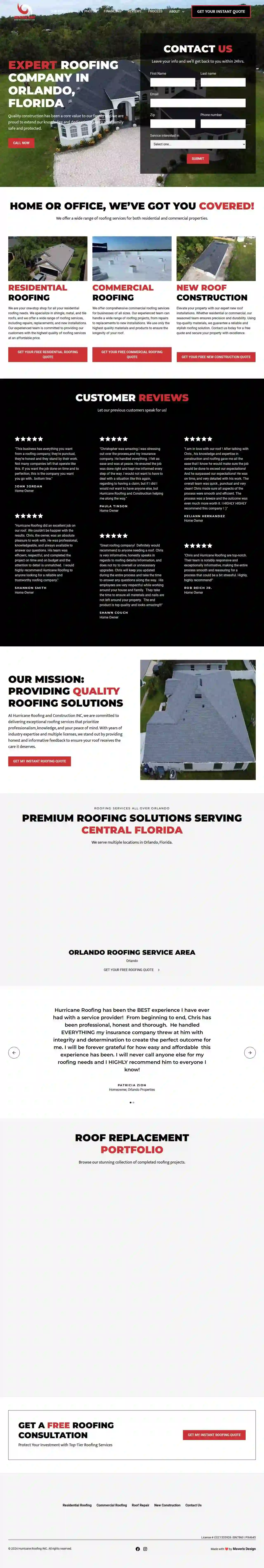 Hurricane Roofing and Construction Inc