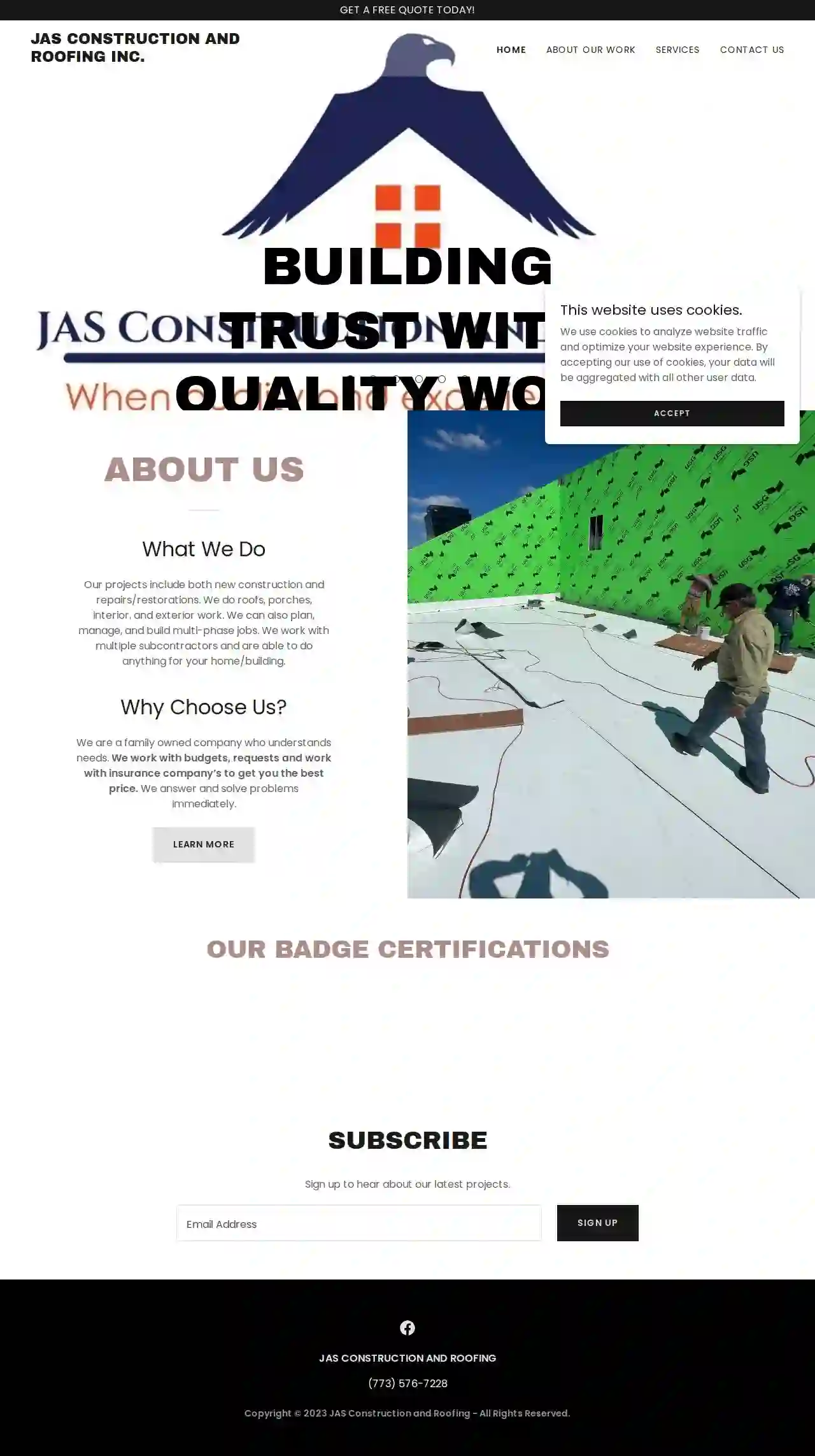 JAS Construction and Roofing Inc.