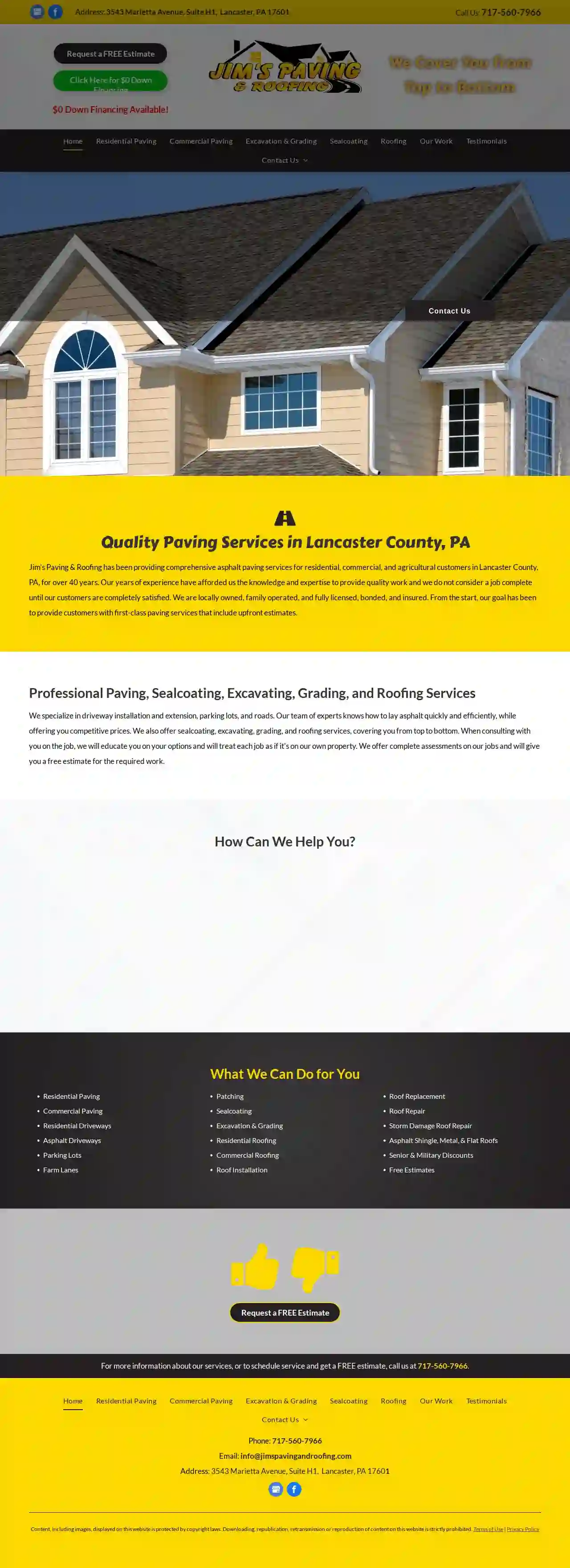 Jim's Paving & Roofing LLC