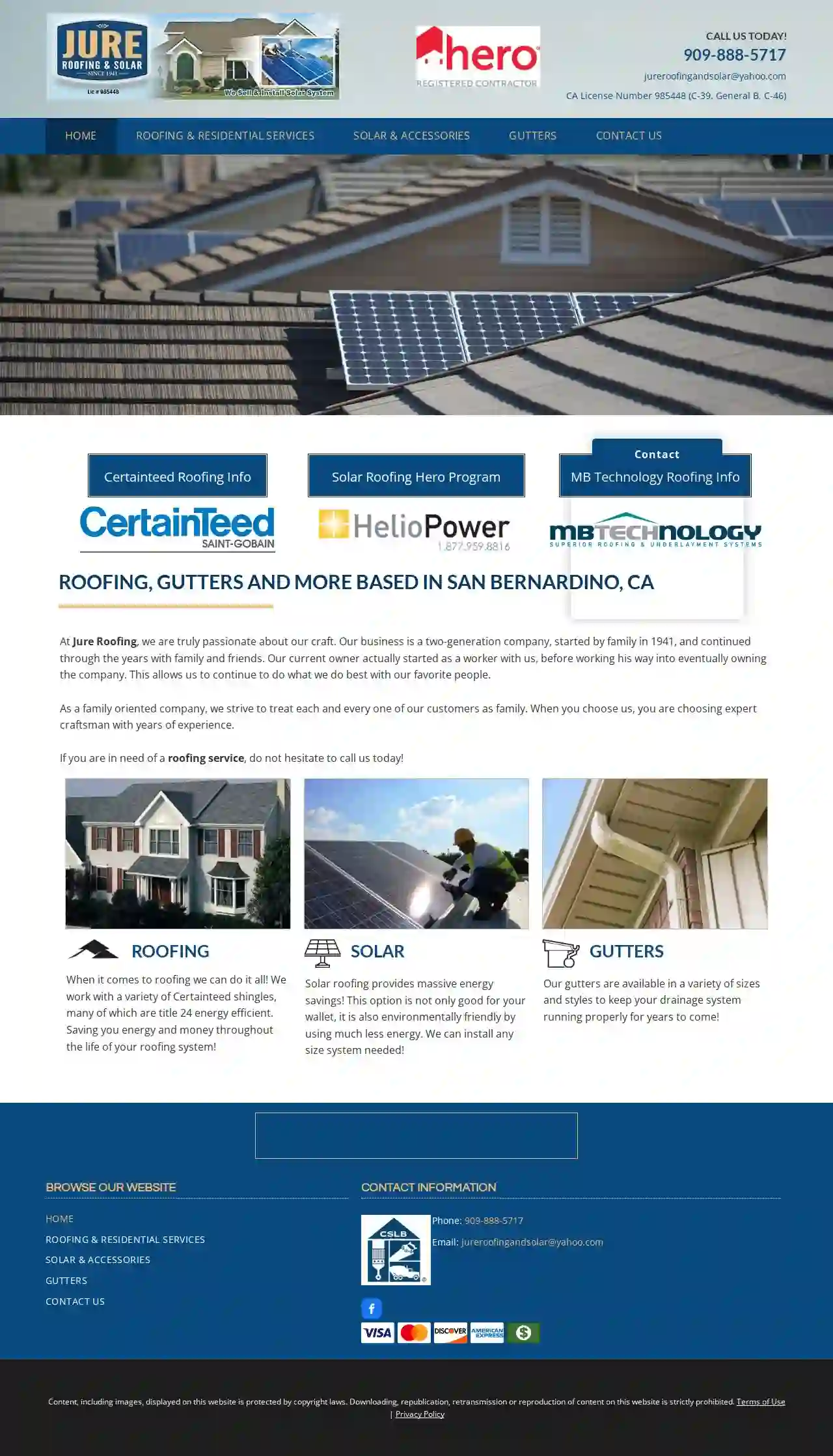 Jure Roofing & Solar Inc