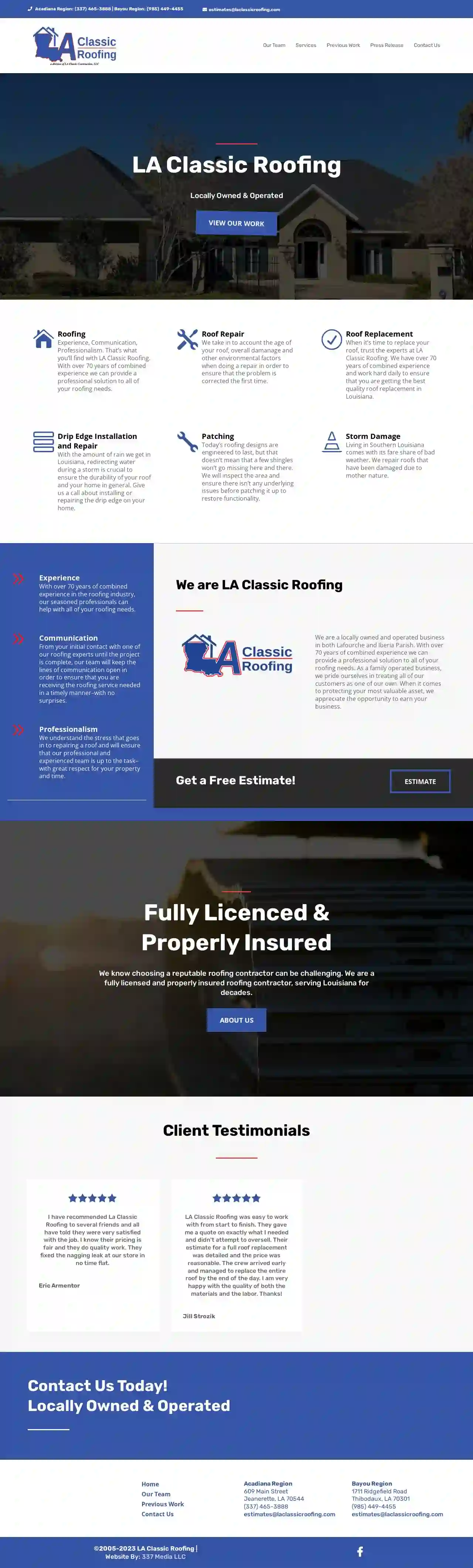 LA Classic Roofing Houma - Roofing Company