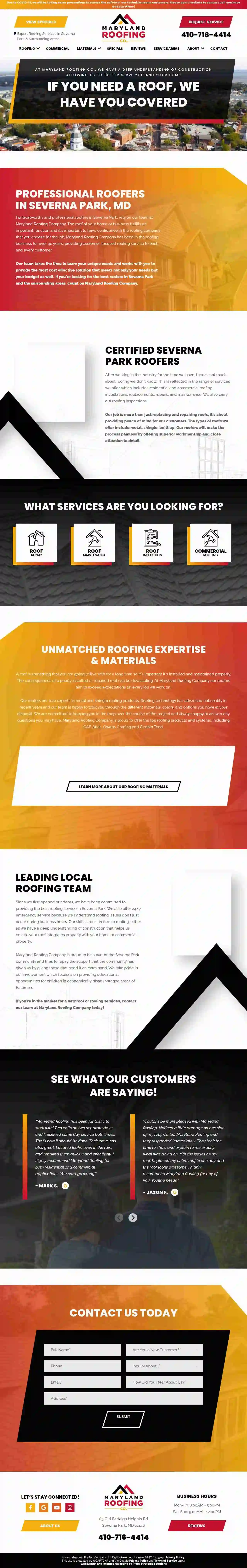 Maryland Roofing Company