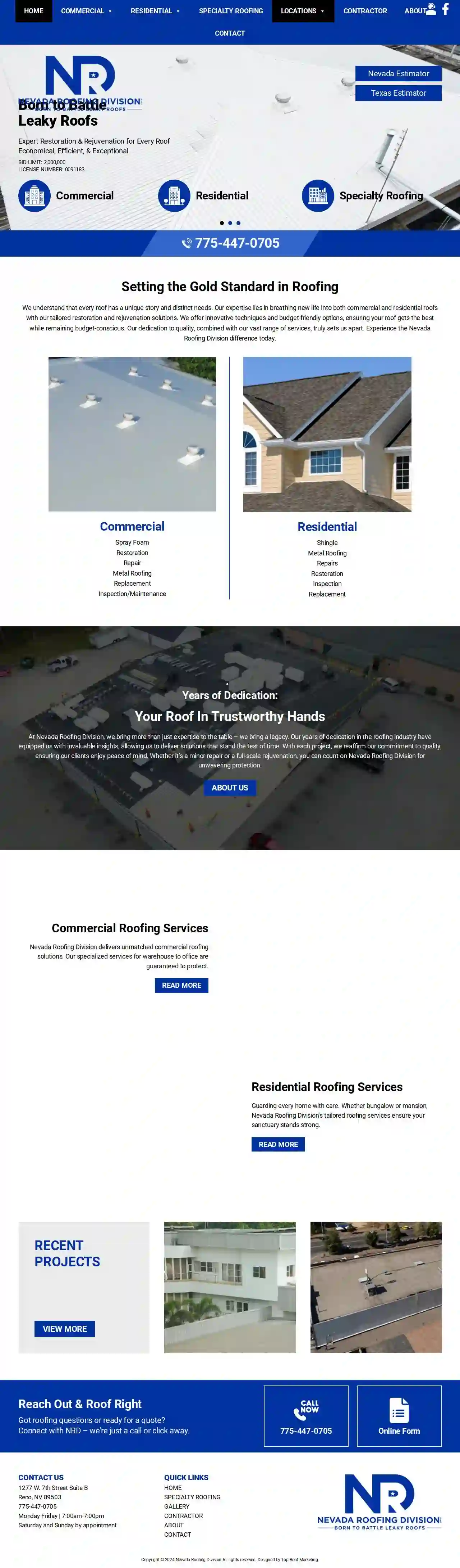 Nevada Roofing Division