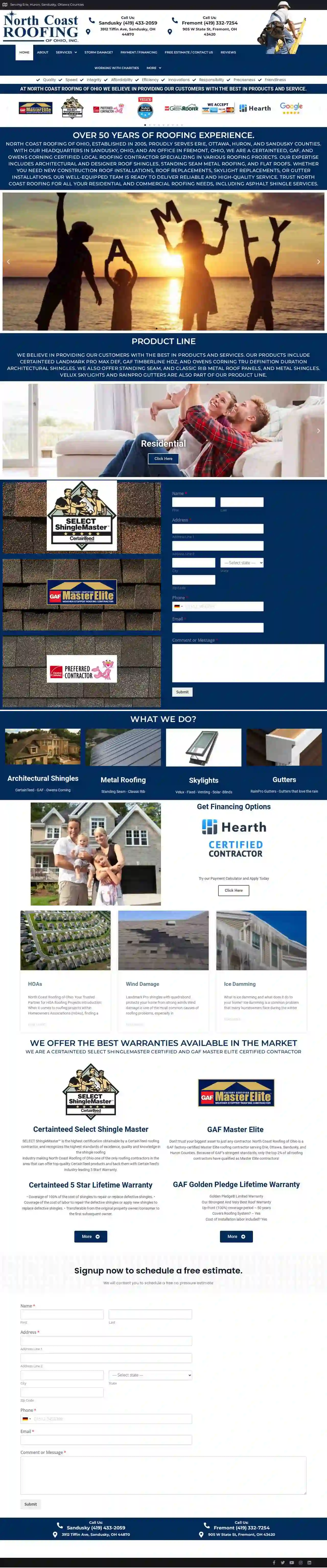 North Coast Roofing of Ohio Inc.