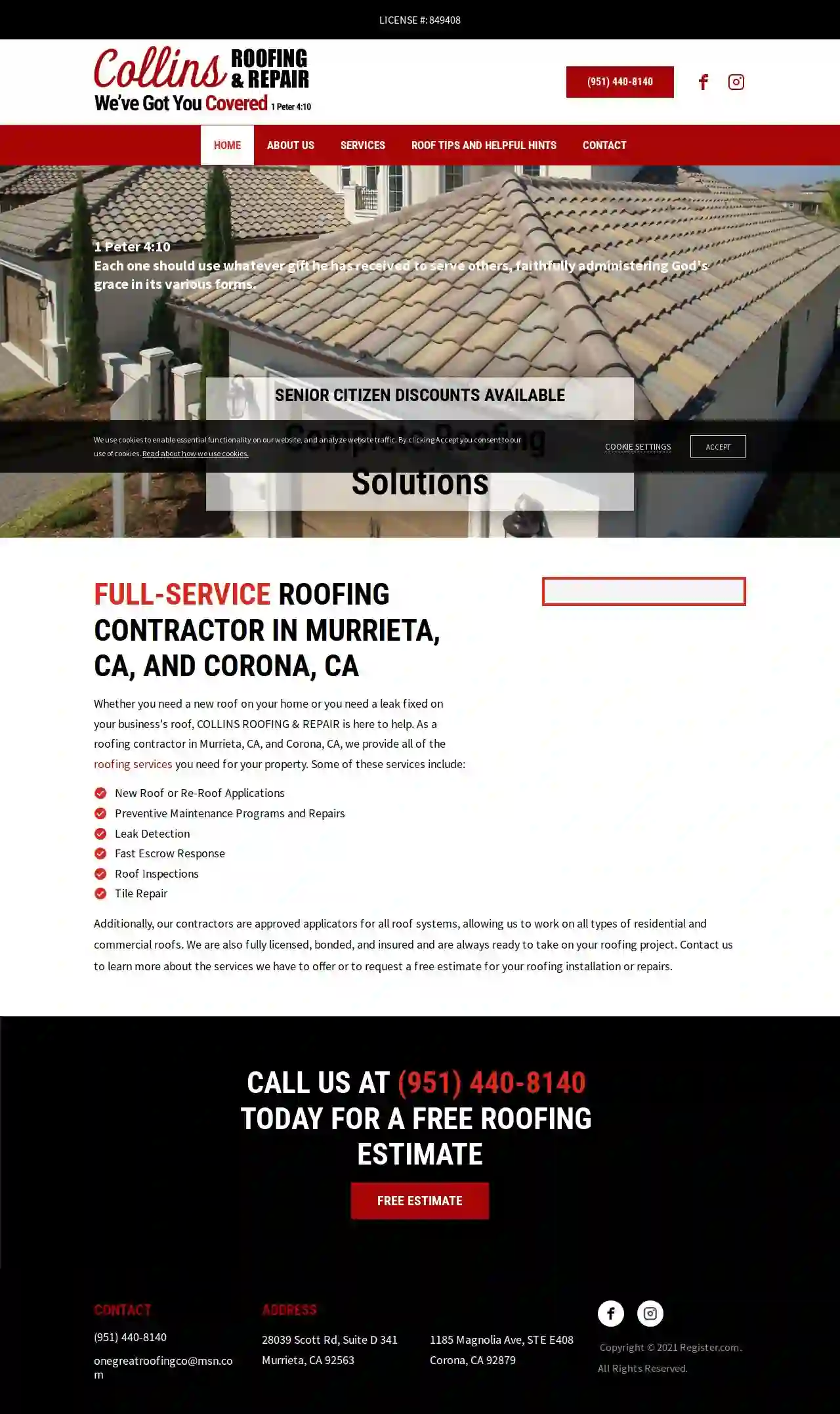 COLLINS ROOFING & REPAIR