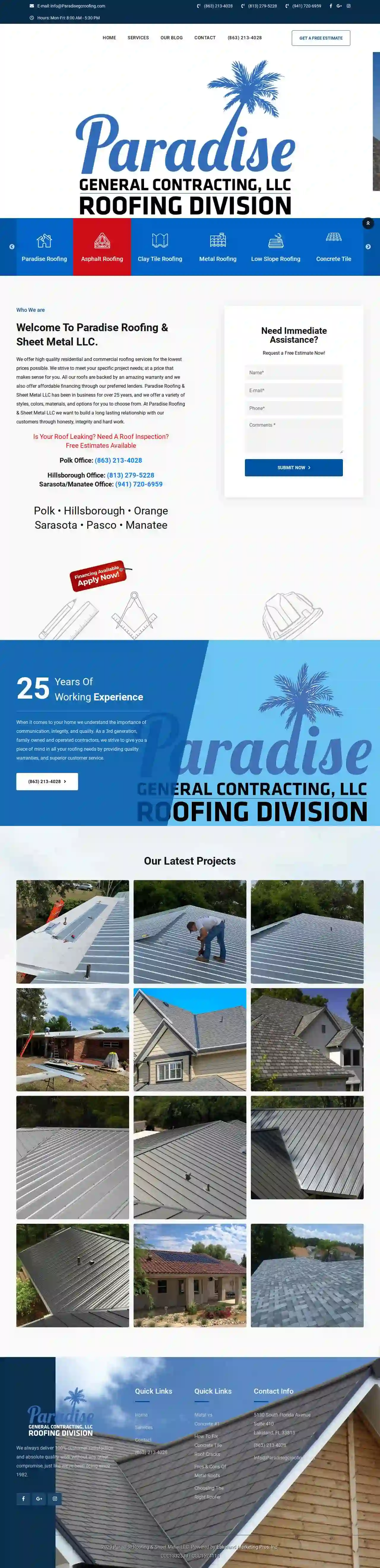 Paradise Roofing and Sheetmetal LLC