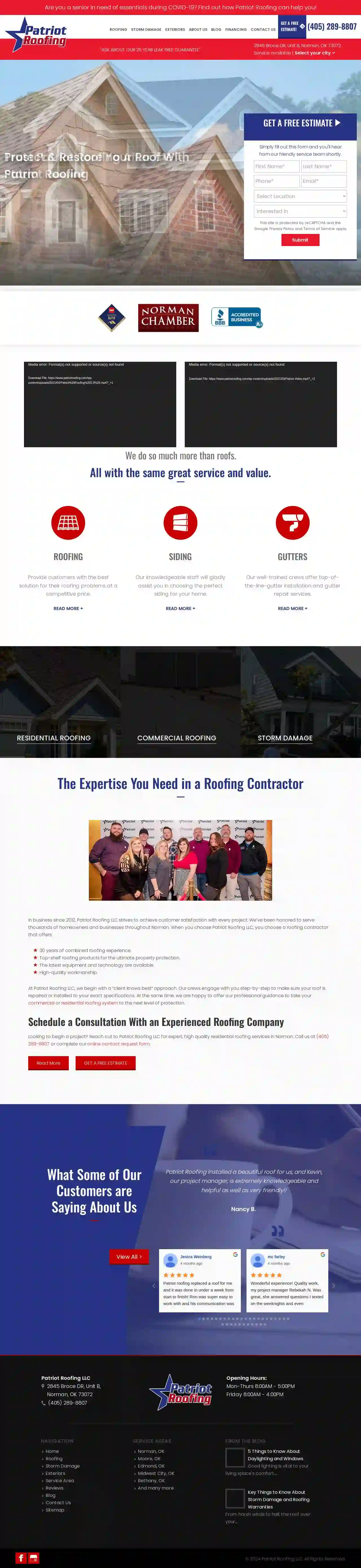 Patriot Roofing, Siding and Windows LLC