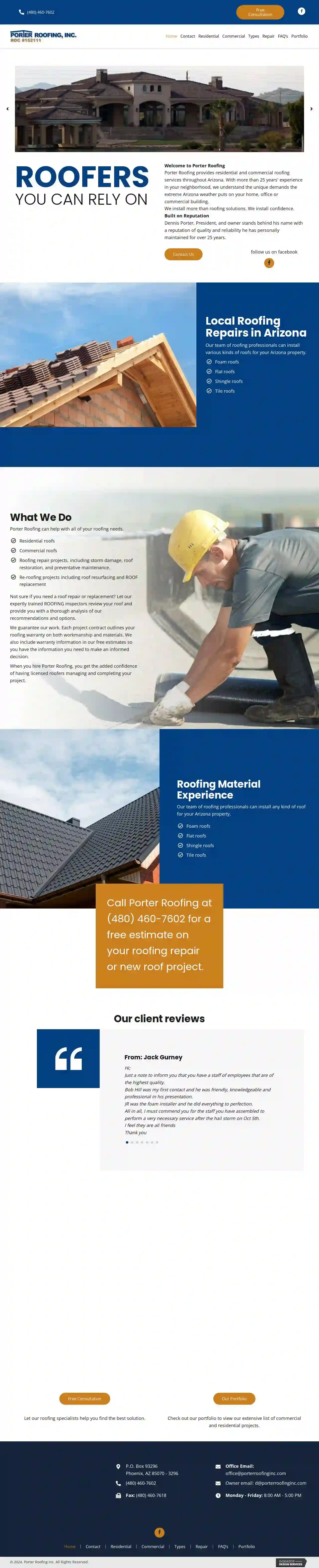 Porter Roofing, Inc.