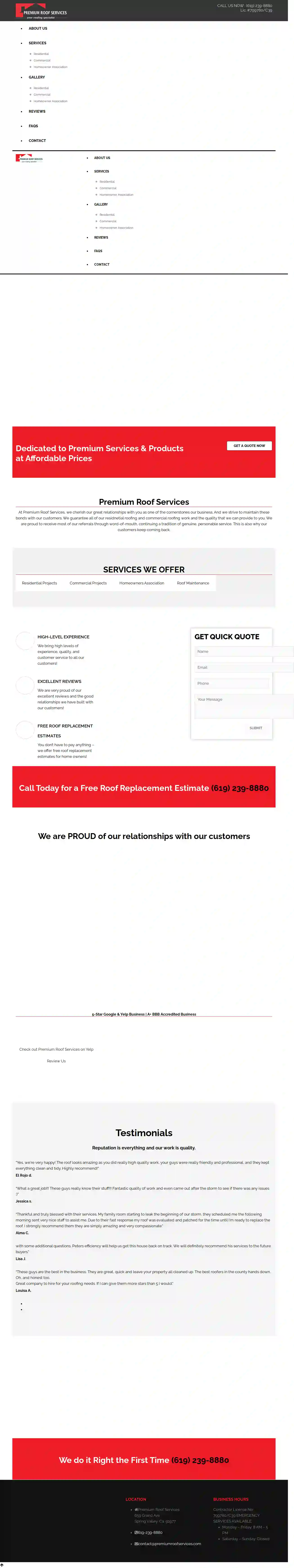 Premium Roof Services, Inc.