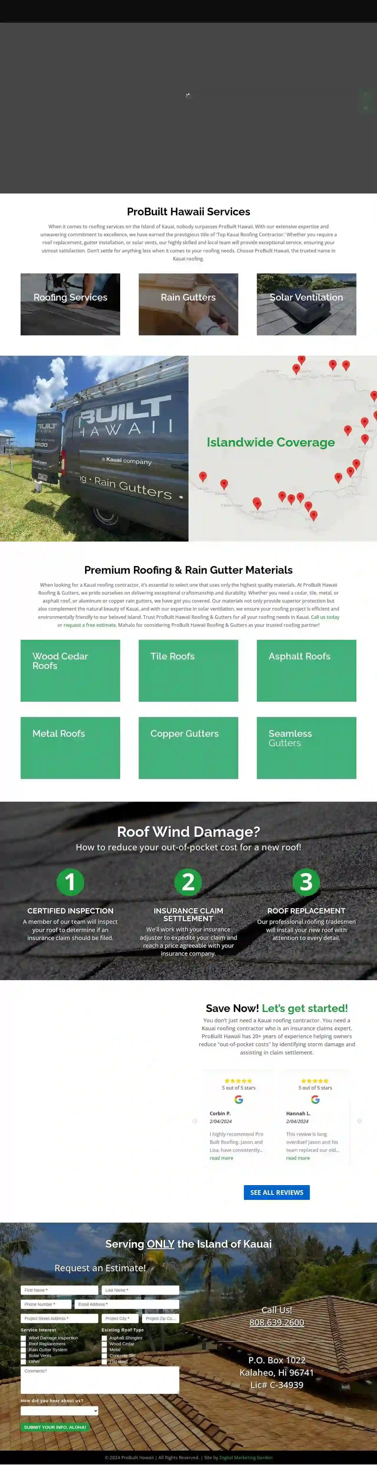 ProBuilt Hawaii Roofing & Rain Gutters