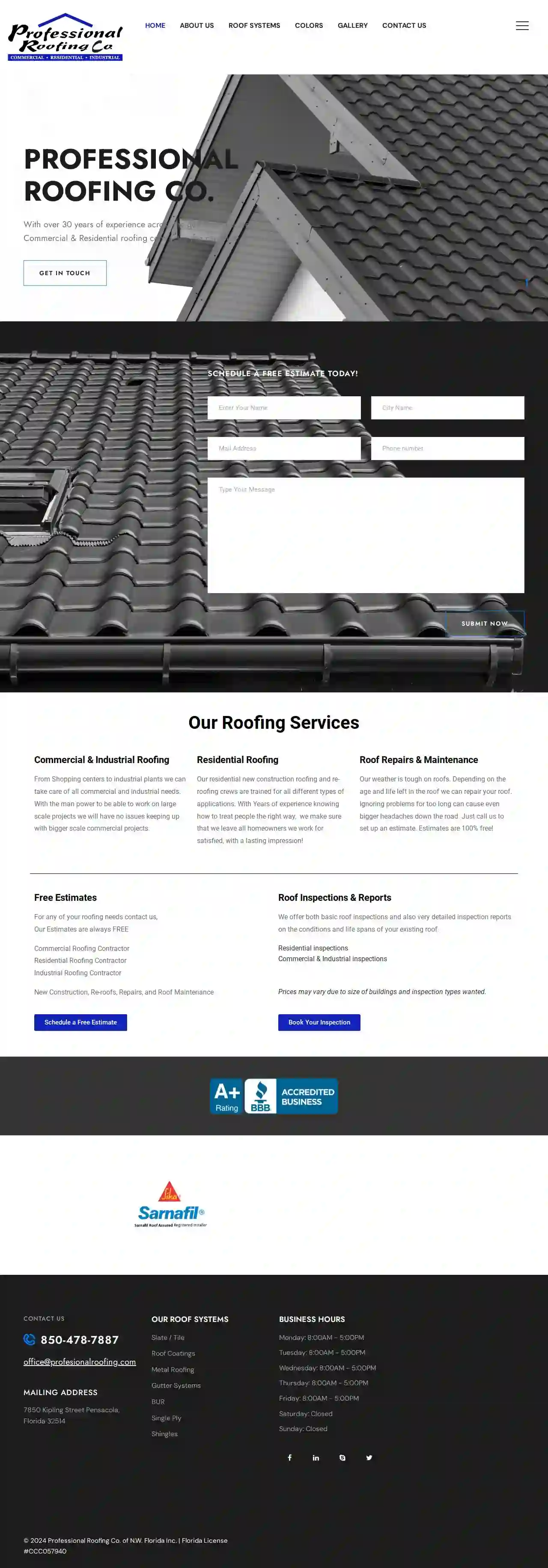 Professional Roofing Co