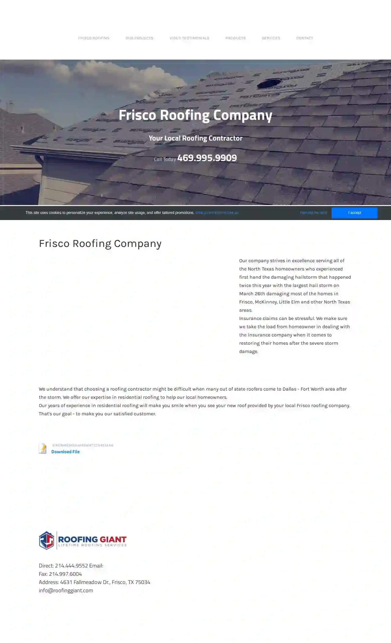 Roofing Company Frisco