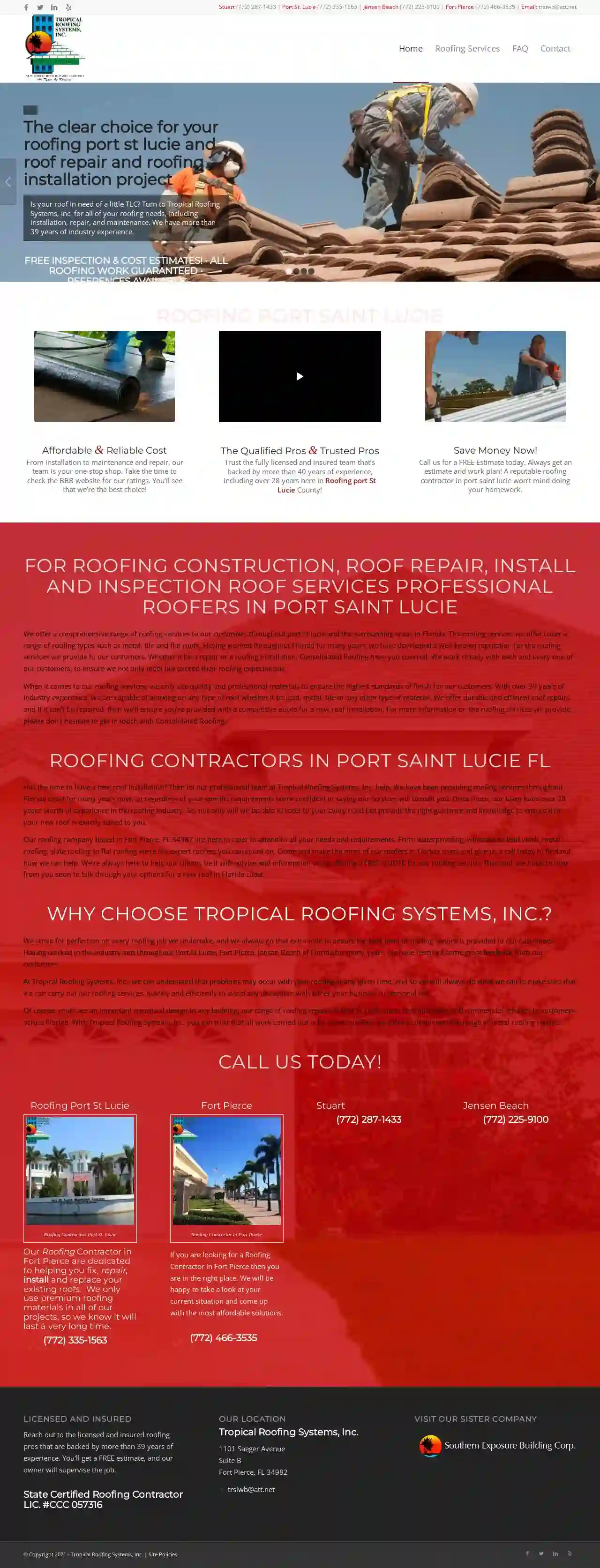 Tropical Roofing Systems, Inc.