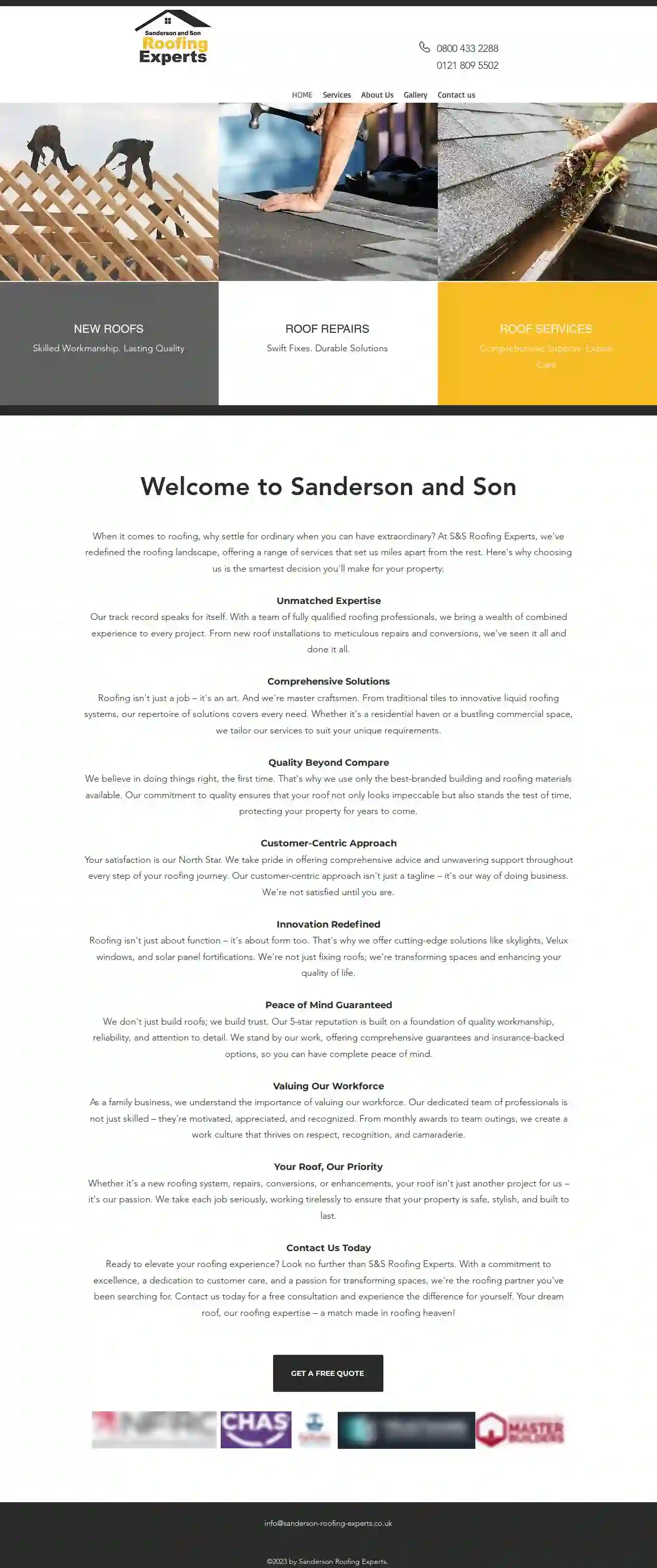 Sanderson & Son. Roofing Experts