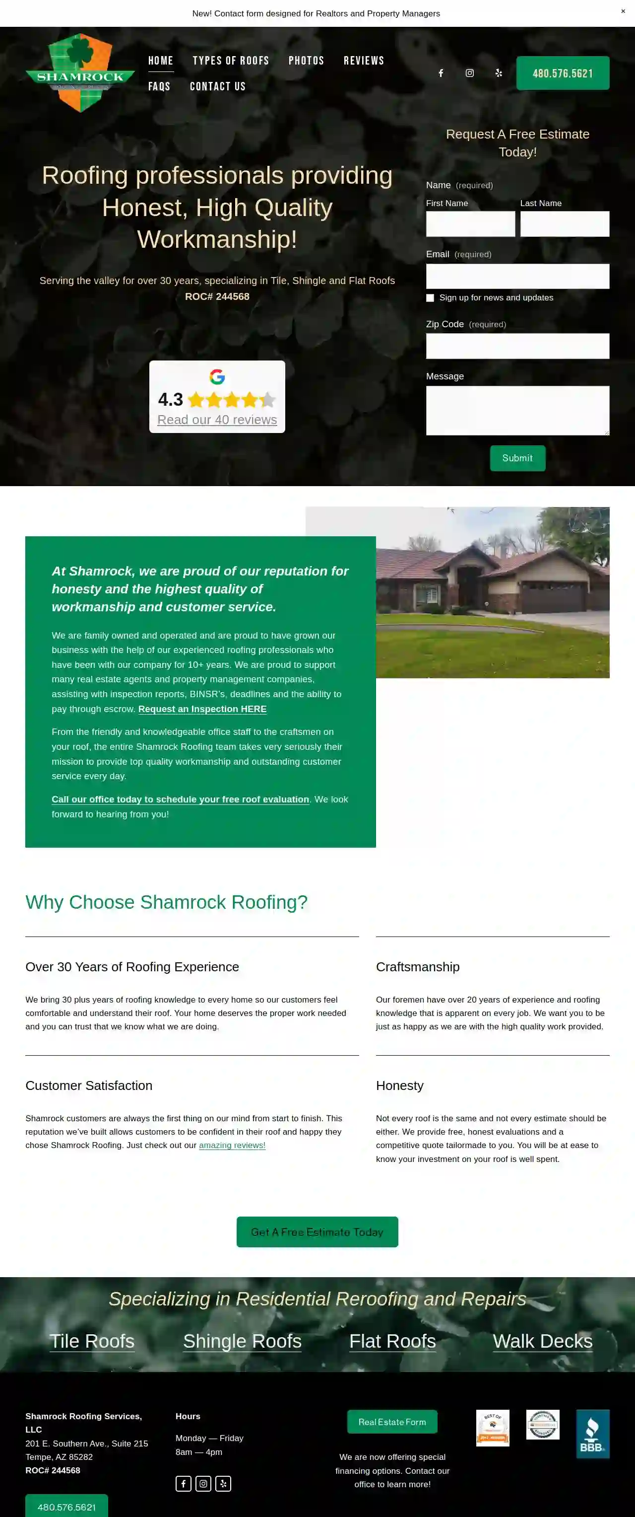 Shamrock Roofing Services