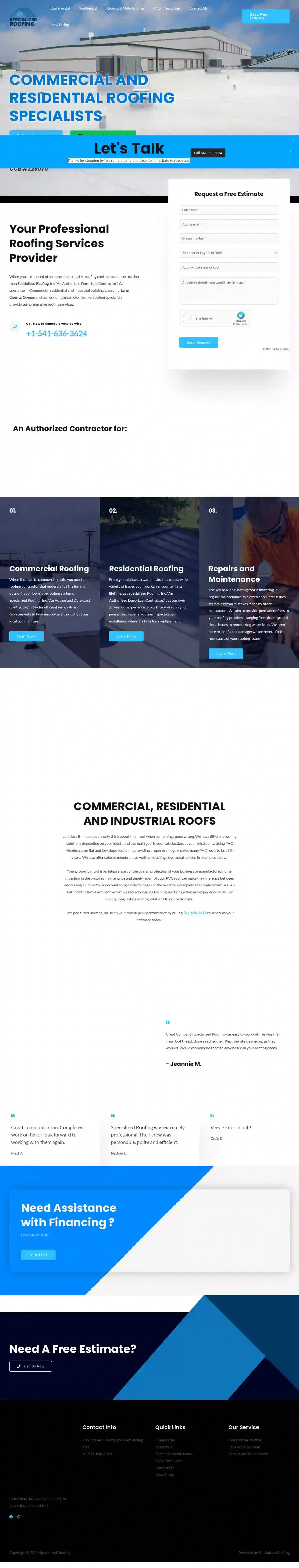 Specialized Roofing, Inc