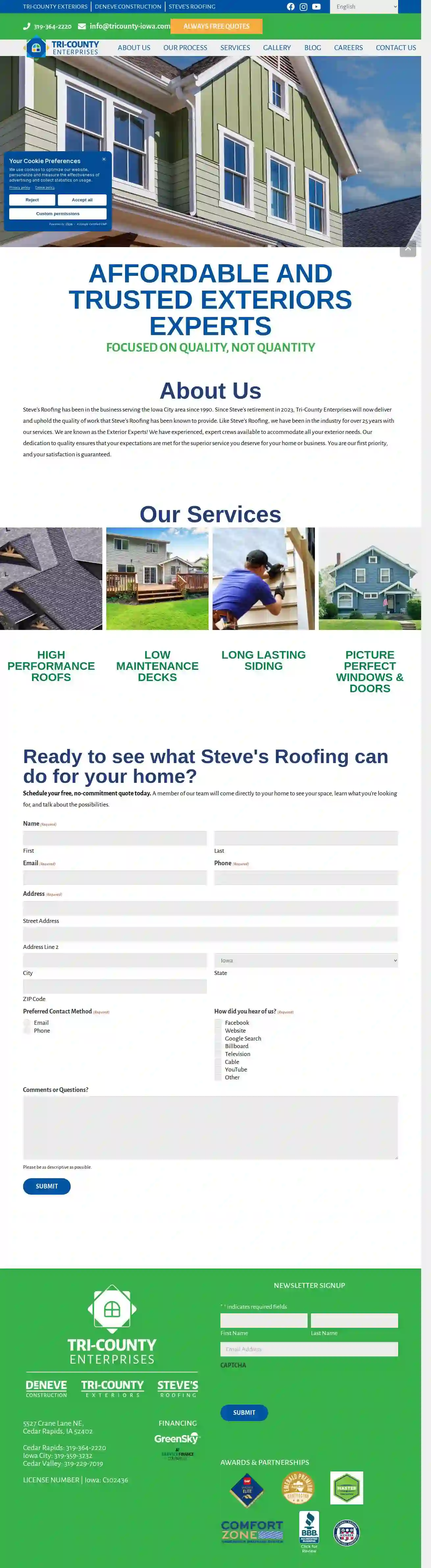 Steve's Roofing Inc