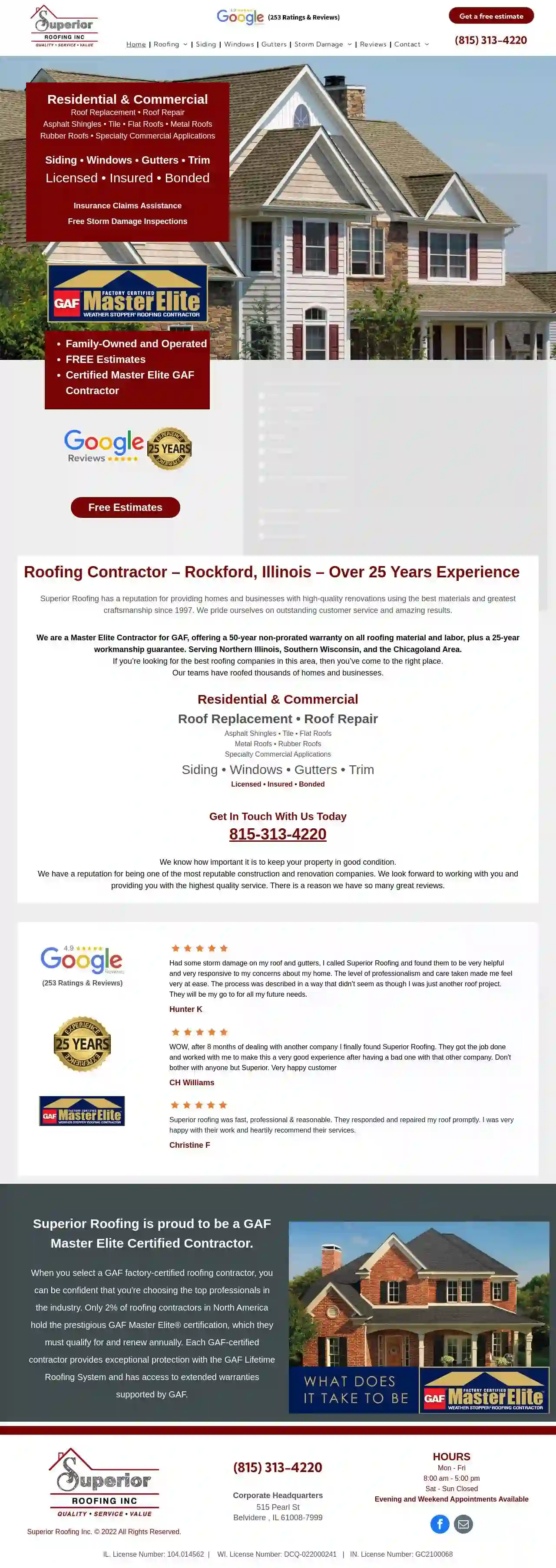 Superior Roof Repair of Rockford