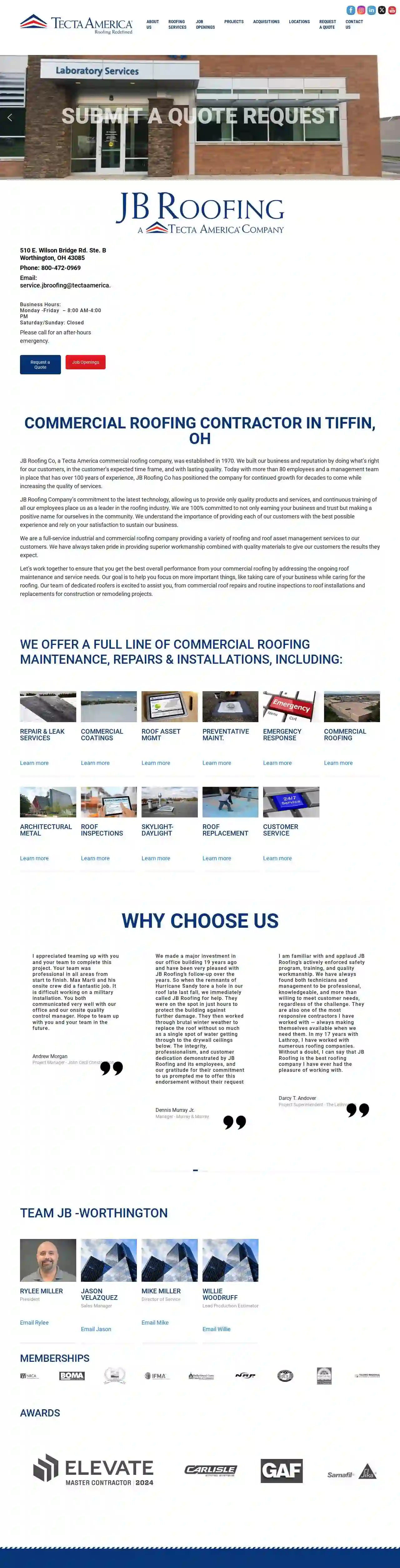 JB Roofing, a Tecta America Commercial Roofing Company