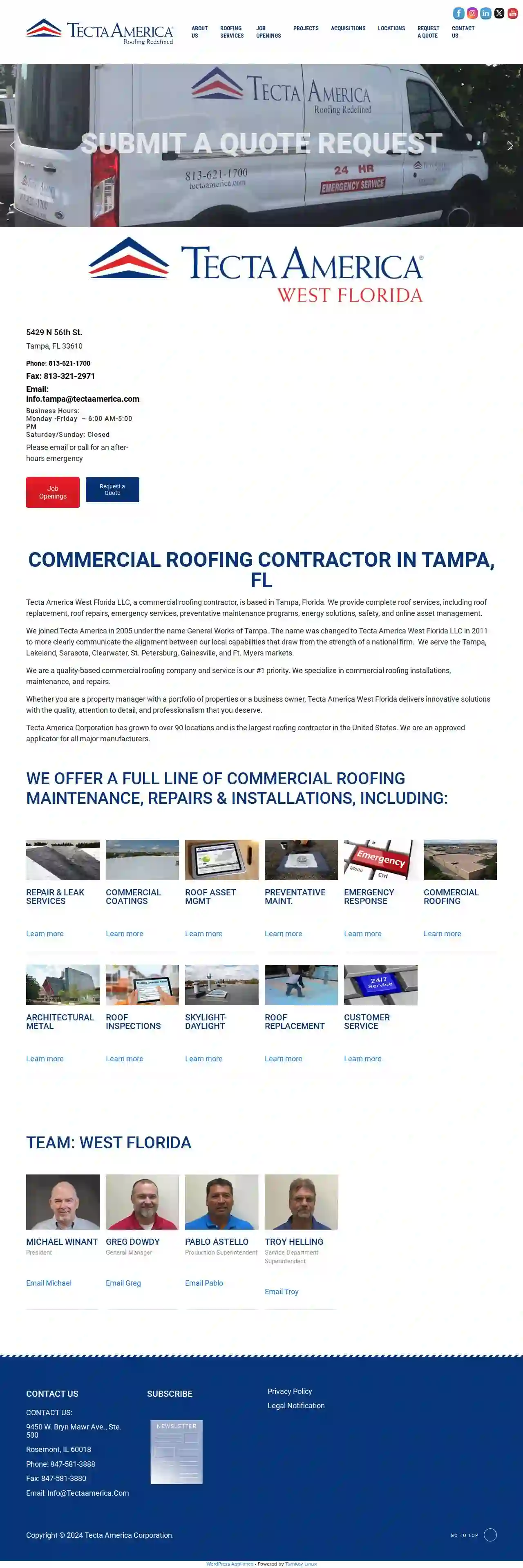 Tecta America West Florida Commercial Roofing