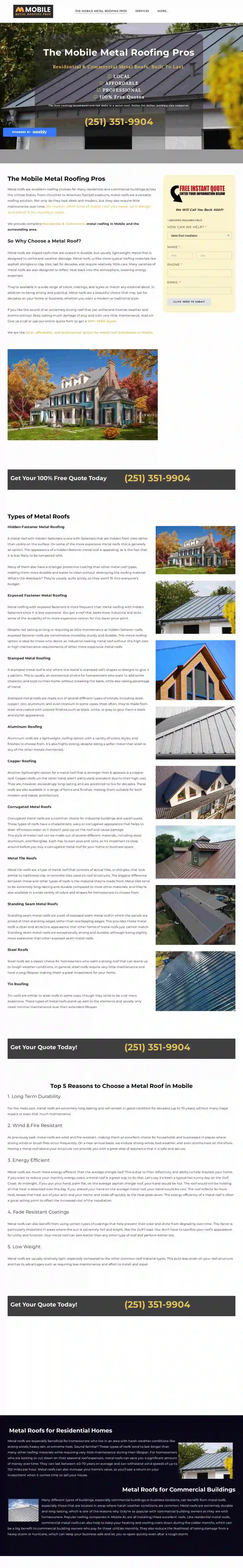 The Mobile Metal Roofing Pros