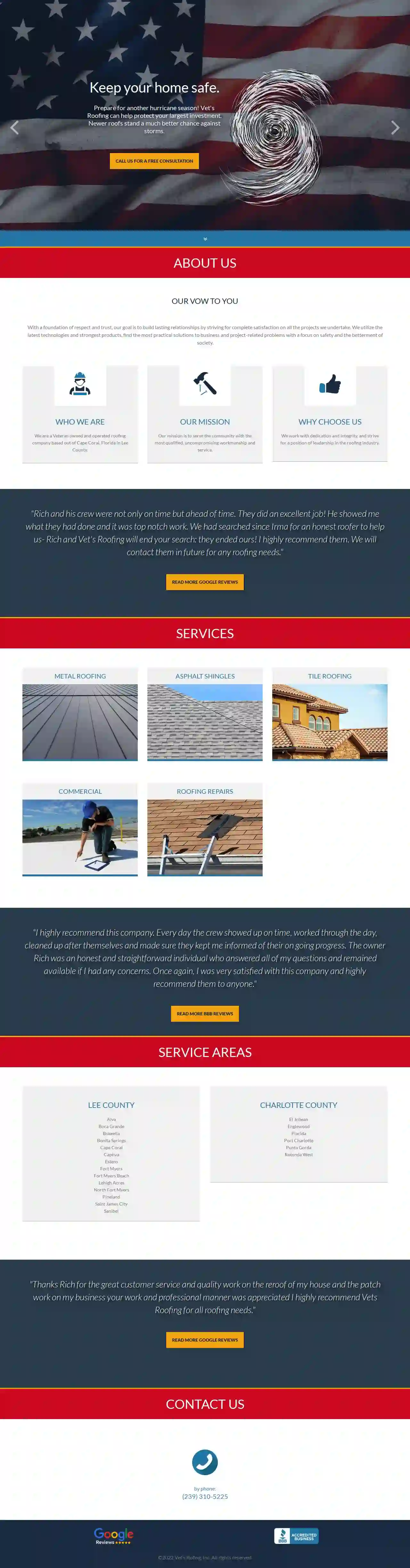 VET'S ROOFING, INC.