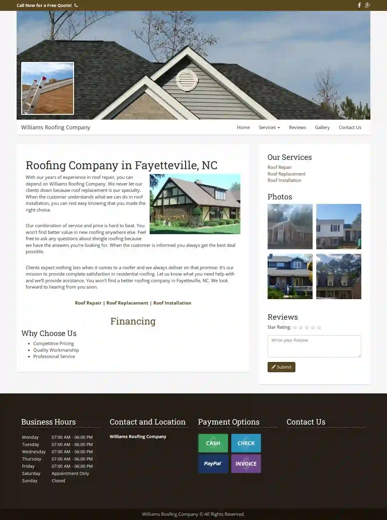 Williams Roofing Company